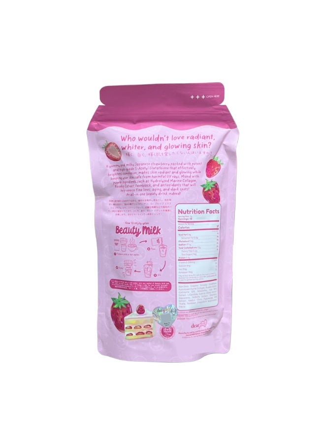 dear face ‏‏Beauty Milk Premium Japanese Strawberry Glutathione drink 180g - Image 4